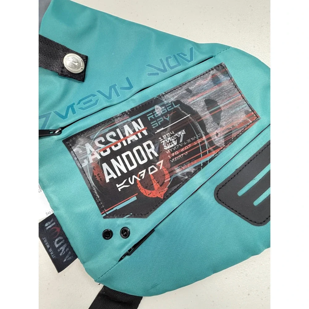 Disney Star Wars Cassian Andor Rebel Spy Sling Bag Teal Crossbody NWT